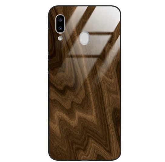 Etui drewniane Samsung Galaxy A20e Premium Wood Chocolate Forestzone Glass ForestZone