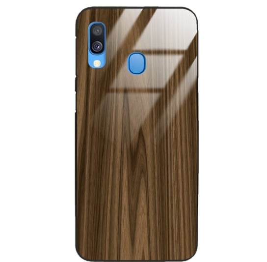 Etui drewniane Samsung Galaxy A40 Premium Wood Brown Forestzone Glass ForestZone