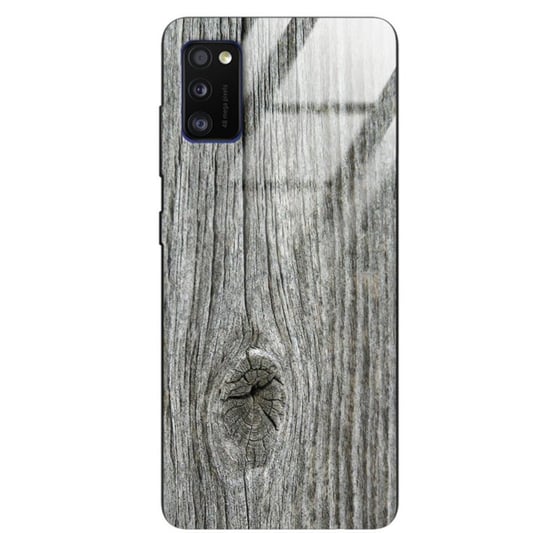 Etui drewniane Samsung Galaxy A41 Old Fashion Wood Gray Forestzone Glass ForestZone