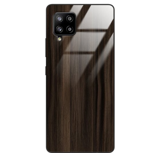 Etui drewniane Samsung Galaxy A42 5g Premium Wood Dark Brown Forestzone Glass ForestZone