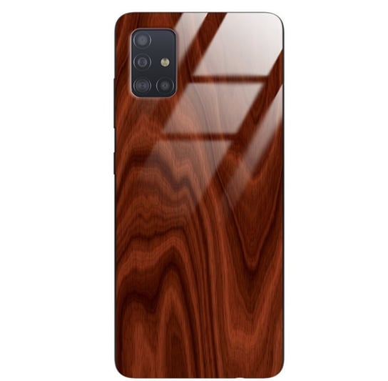 Etui drewniane Samsung Galaxy A51 Premium Wood Mahogany Forestzone Glass ForestZone