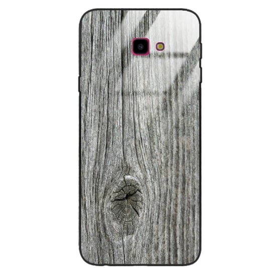 Etui drewniane Samsung Galaxy J4 Plus 2018 Old Fashion Wood Gray Forestzone Glass ForestZone