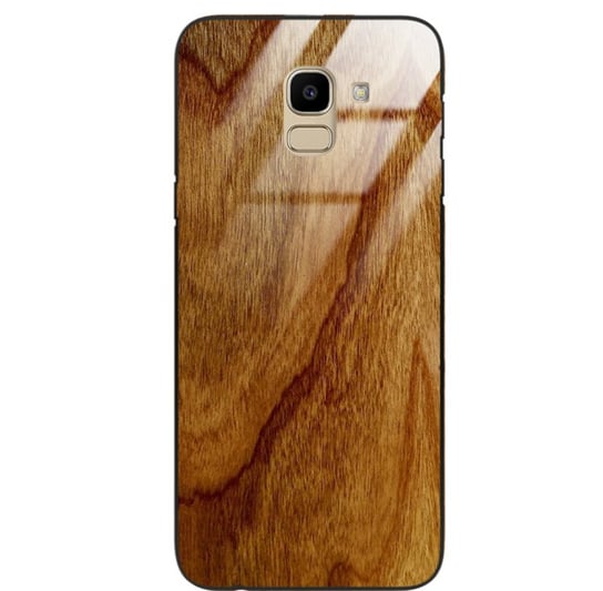 Etui drewniane Samsung Galaxy J6 2018 Old Fashion Wood Amber Forestzone Glass ForestZone