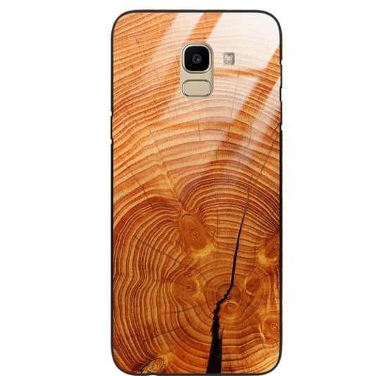 Etui drewniane Samsung Galaxy J6 2018 Old Fashion Wood Burnt Orange Forestzone Glass ForestZone