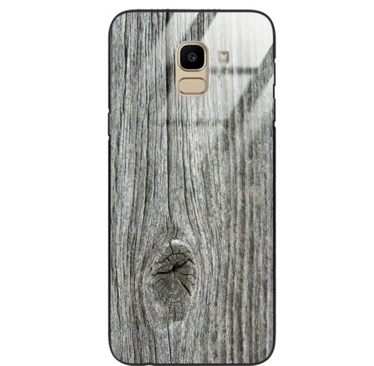 Etui drewniane Samsung Galaxy J6 2018 Old Fashion Wood Gray Forestzone Glass ForestZone