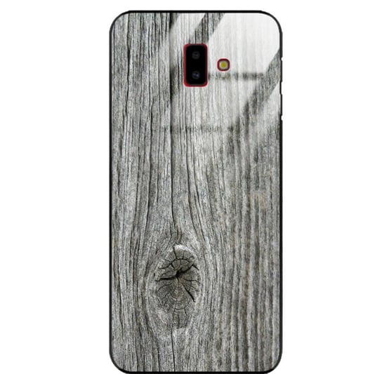 Etui drewniane Samsung Galaxy J6 Plus 2018 Old Fashion Wood Gray Forestzone Glass ForestZone