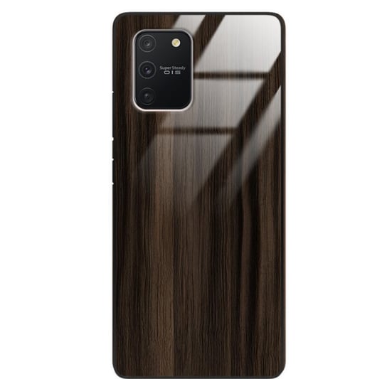 Etui drewniane Samsung Galaxy S10 Lite Premium Wood Dark Brown Forestzone Glass ForestZone