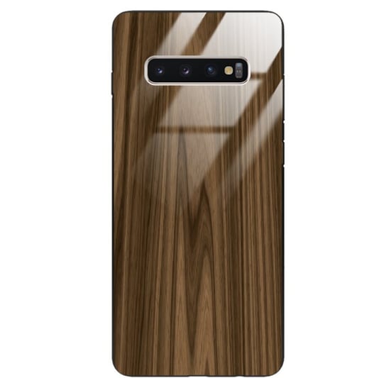 Etui drewniane Samsung Galaxy S10 Plus Premium Wood Brown Forestzone Glass ForestZone