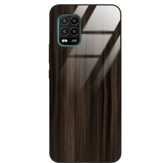 Etui drewniane Xiaomi Mi 10 Lite Premium Wood Dark Brown Forestzone Glass ForestZone
