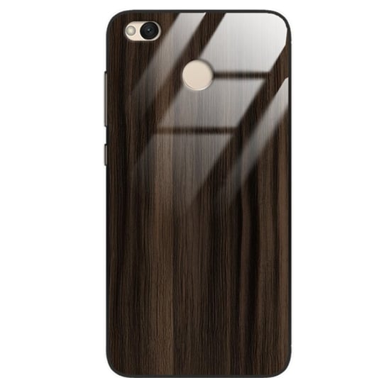 Etui drewniane Xiaomi Redmi 4x Premium Wood Dark Brown Forestzone Glass ForestZone