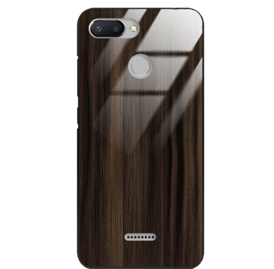 Etui drewniane Xiaomi Redmi 6 Premium Wood Dark Brown Forestzone Glass ForestZone