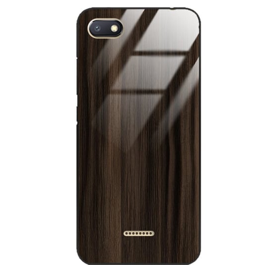 Etui drewniane Xiaomi Redmi 6a Premium Wood Dark Brown Forestzone Glass ForestZone