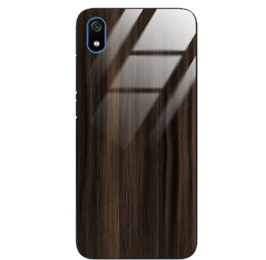 Etui drewniane Xiaomi Redmi 7a Premium Wood Dark Brown Forestzone Glass ForestZone