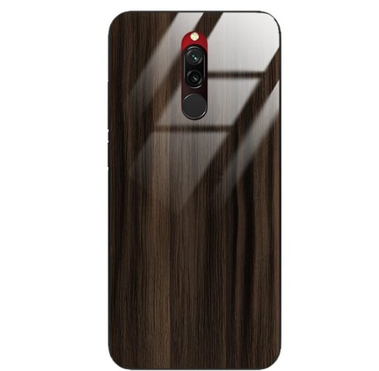 Etui drewniane Xiaomi Redmi 8 Premium Wood Dark Brown Forestzone Glass ForestZone