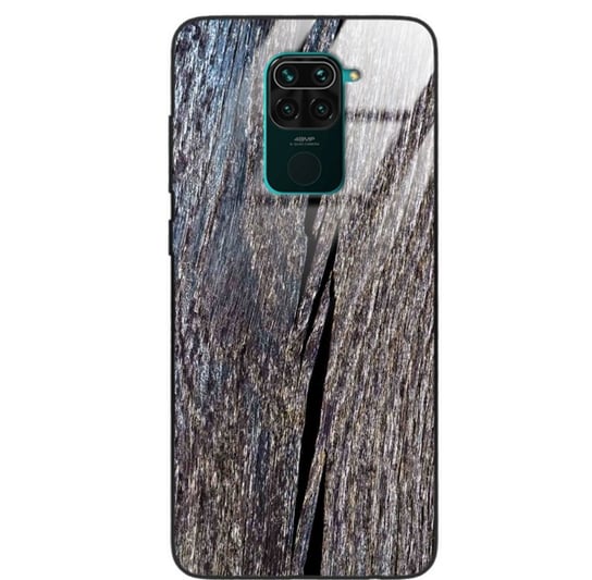 Etui drewniane Xiaomi Redmi Note 9 Old Fashion Wood Blue Gray Forestzone Glass ForestZone