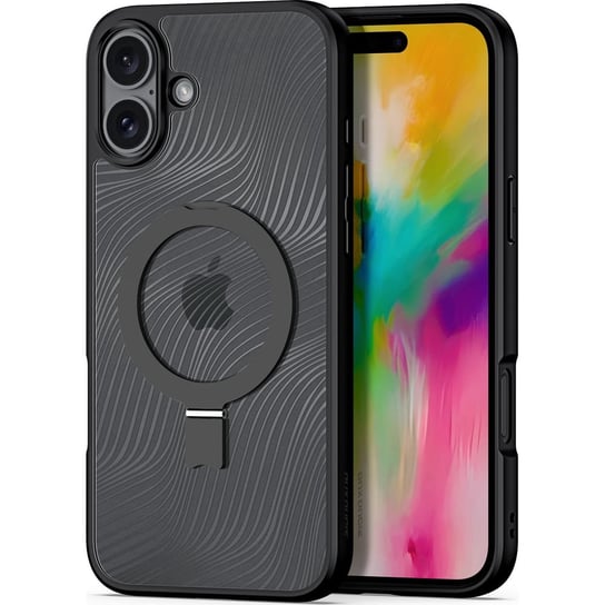 Etui Dux Ducis Aimo Mag Magnetic Stand do iPhone 16 Plus, czarno-przezroczyste Apple