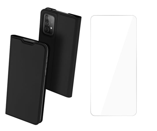 Etui Dux Ducis + szkło płaskie do Samsung Galaxy A52 czarny Braders