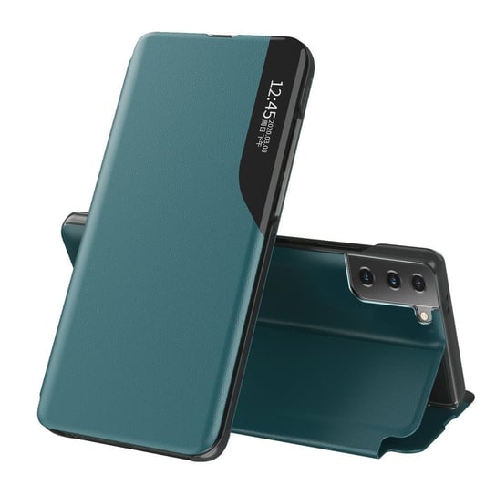 Etui Eco Leather View Case z klapką do Samsung Galaxy S21 Plus 5G zielony Braders