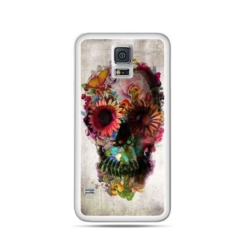 Etui, Etui, Samsung Galaxy S5 mini, czaszka z kwiatami EtuiStudio