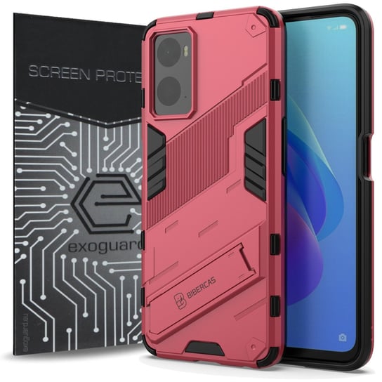 ETUI EXOGUARD BIBERCAS + SZKŁO - OPPO A96 (4G) / REALME 9I - PANCERNE CASE OBUDOWA FUTERAŁ EXOGUARD