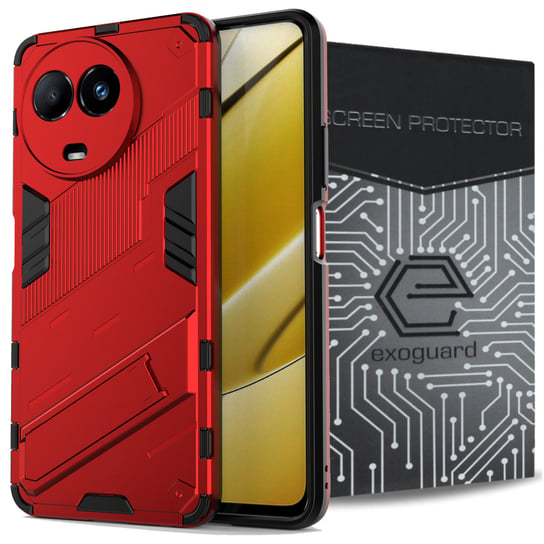 ETUI EXOGUARD BIBERCAS + SZKŁO - REALME 11 5G - PANCERNE CASE OBUDOWA FUTERAŁ EXOGUARD