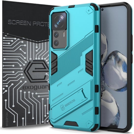 ETUI EXOGUARD BIBERCAS + SZKŁO - XIAOMI 12T / 12T PRO - PANCERNE CASE OBUDOWA FUTERAŁ EXOGUARD