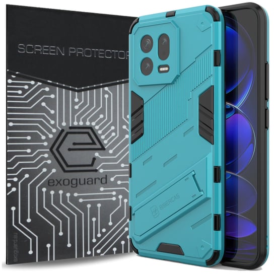 Etui Exoguard Bibercas + Szkło - Xiaomi 13 5G - Pancerne Case Obudowa Futerał EXOGUARD