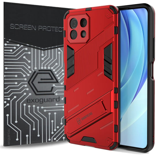 ETUI EXOGUARD BIBERCAS + SZKŁO - XIAOMI MI 11 LITE / 11 LITE 5G NE - PANCERNE CASE OBUDOWA FUTERAŁ EXOGUARD