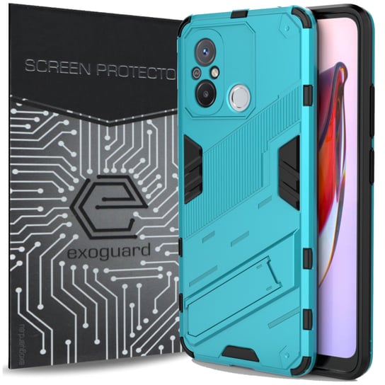 Etui Exoguard Bibercas + Szkło - Xiaomi Redmi 12C - Pancerne Case Obudowa Futerał EXOGUARD