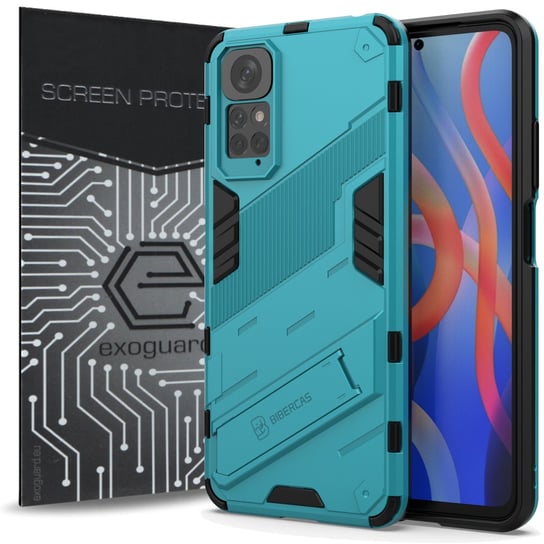 ETUI EXOGUARD BIBERCAS + SZKŁO - XIAOMI REDMI NOTE 11 / 11S - PANCERNE CASE OBUDOWA FUTERAŁ EXOGUARD