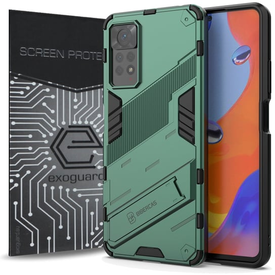 ETUI EXOGUARD BIBERCAS + SZKŁO - XIAOMI REDMI NOTE 11 PRO / 11 PRO 5G - PANCERNE CASE OBUDOWA FUTERAŁ EXOGUARD