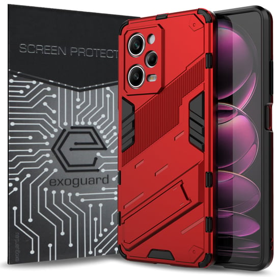 ETUI EXOGUARD BIBERCAS + SZKŁO -  XIAOMI REDMI NOTE 12 PRO 5G / POCO X5 PRO 5G - PANCERNE CASE OBUDOWA FUTERAŁ EXOGUARD