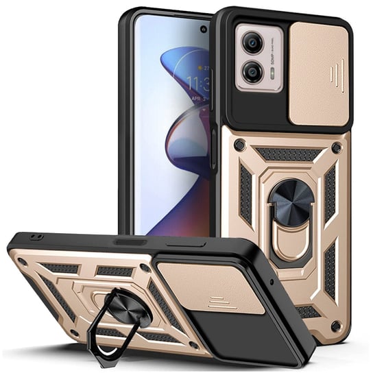 Etui Exoguard Camshield - Motorola Moto G53 5G - Pancerne Case Obudowa Futerał Ring EXOGUARD