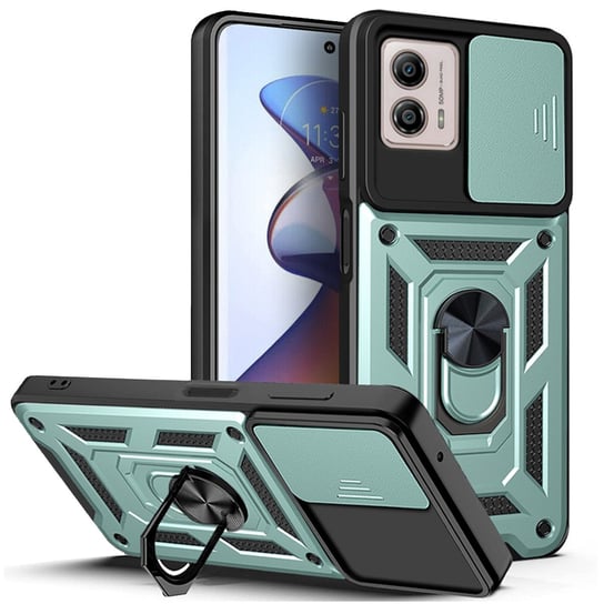 Etui Exoguard Camshield - Motorola Moto G53 5G - Pancerne Case Obudowa Futerał Ring EXOGUARD