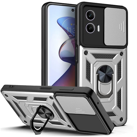 Etui Exoguard Camshield - Motorola Moto G73 5G - Pancerne Case Obudowa Futerał Ring EXOGUARD