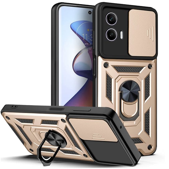 Etui Exoguard Camshield - Motorola Moto G73 5G - Pancerne Case Obudowa Futerał Ring EXOGUARD