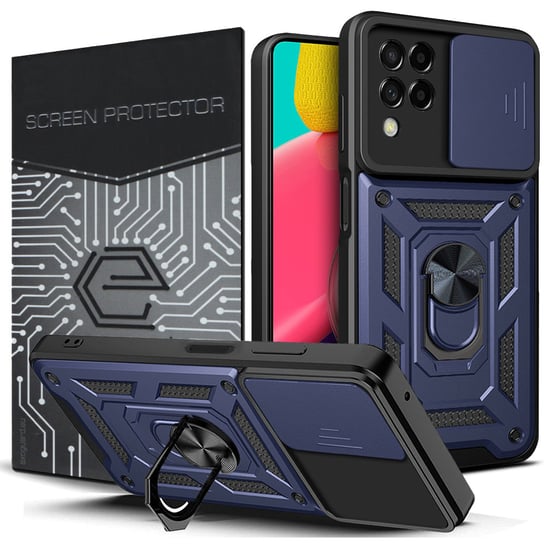 Etui Exoguard Camshield + Szkło - Samsung Galaxy M53 5G - Pancerne Case Obudowa Futerał Ring EXOGUARD