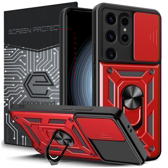ETUI EXOGUARD CAMSHIELD + SZKŁO - SAMSUNG GALAXY S24 ULTRA 5G - PANCERNE CASE OBUDOWA FUTERAŁ RING EXOGUARD