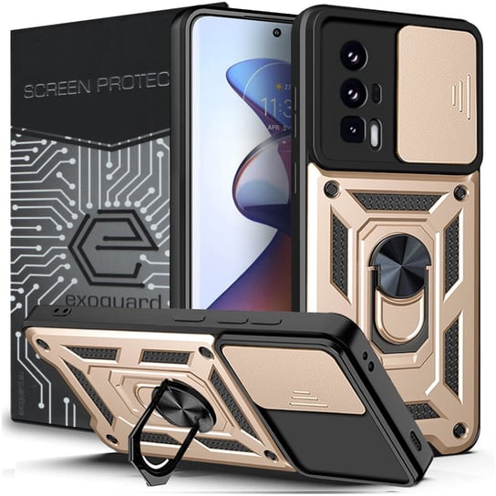 ETUI EXOGUARD CAMSHIELD + SZKŁO - XIAOMI POCO F5 PRO - PANCERNE CASE OBUDOWA FUTERAŁ RING EXOGUARD