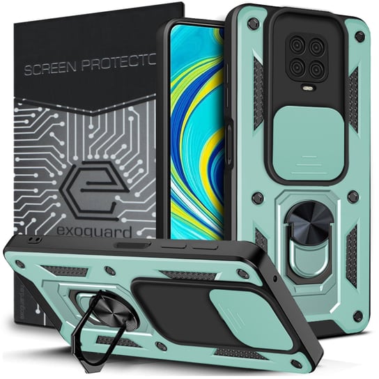 Etui Exoguard Camshield + Szkło - Xiaomi Redmi Note 9 Pro - Pancerne Case Obudowa Futerał Ring EXOGUARD