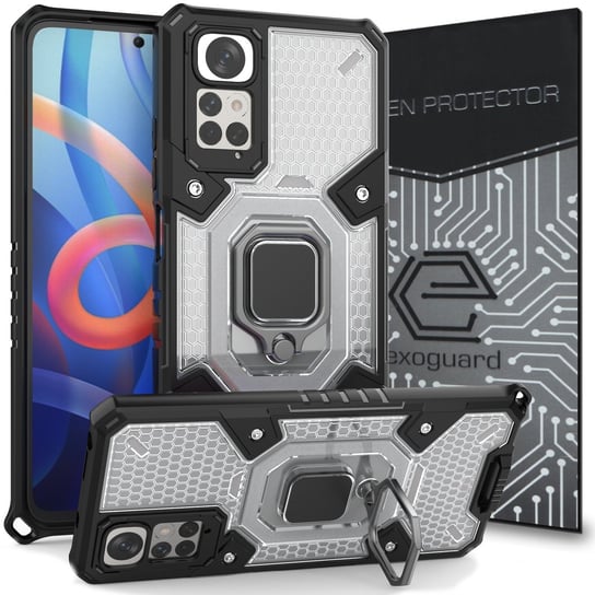 Etui Exoguard Capsule + Szkło - Xiaomi Redmi Note 11 / 11S - Pancerne Case Obudowa Futerał Ring EXOGUARD