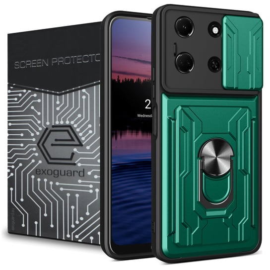 Etui Exoguard Cardshield + Szkło - Infinix Note 30 5G - Pancerne Case Obudowa Futerał Ring EXOGUARD