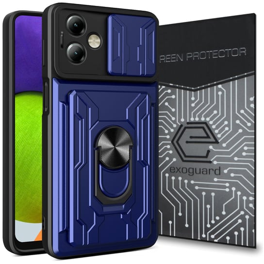 Etui Exoguard Cardshield + Szkło - Motorola Moto G14 - Pancerne Case Obudowa Futerał Ring EXOGUARD