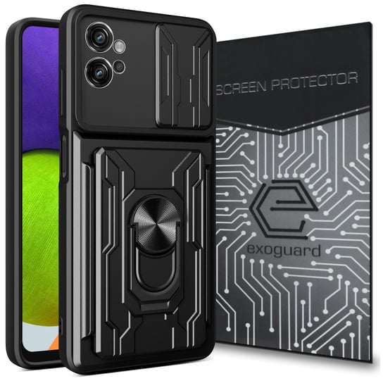 Etui Exoguard Cardshield + Szkło - Motorola Moto G32 - Pancerne Case Obudowa Futerał Ring EXOGUARD