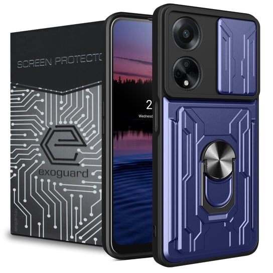 Etui Exoguard Cardshield + Szkło - Oppo A98 5G - Pancerne Case Obudowa Futerał Ring EXOGUARD