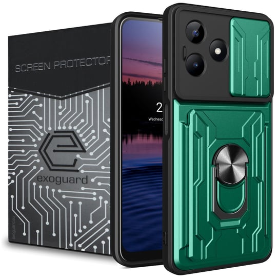 Etui Exoguard Cardshield + Szkło - Realme C53 - Pancerne Case Obudowa Futerał Ring EXOGUARD