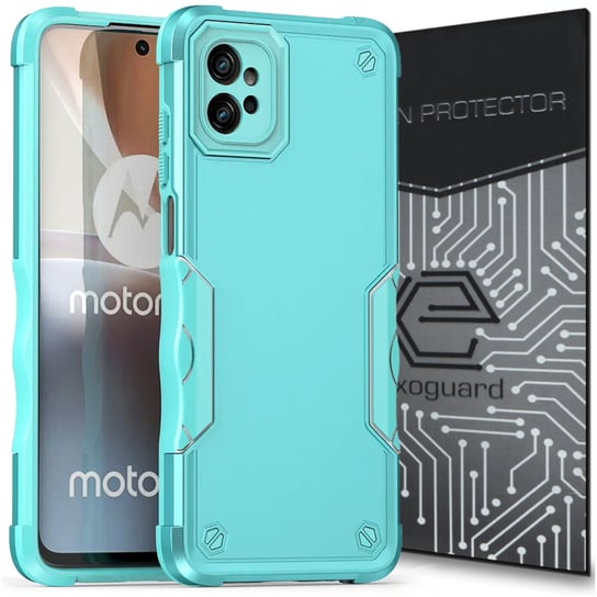 Etui Exoguard Dual + Szkło - Motorola Moto G32 - Pancerne Case Obudowa Futerał EXOGUARD