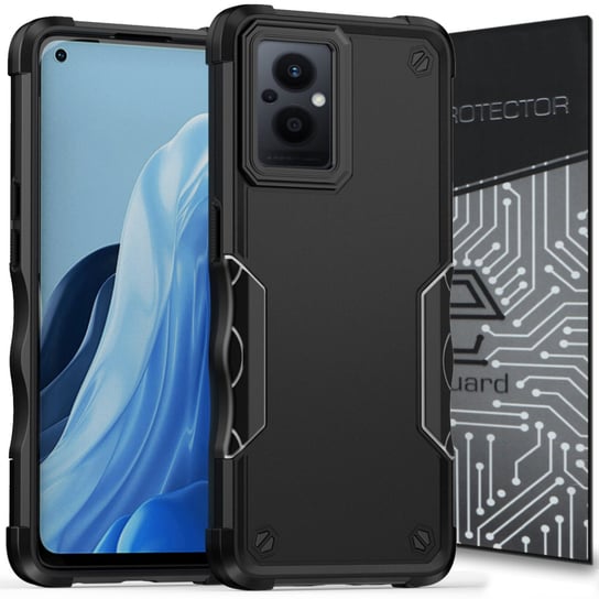 Etui Exoguard Dual + Szkło - Oppo Reno 7 Lite - Pancerne Case Obudowa Futerał EXOGUARD