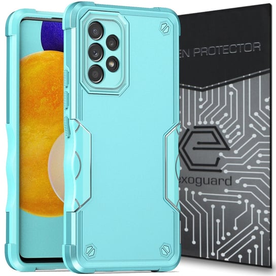 Etui Exoguard Dual + Szkło - Samsung Galaxy A33 5G - Pancerne Case Obudowa Futerał EXOGUARD