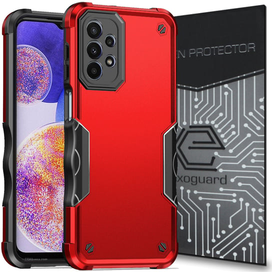 Etui Exoguard Dual + Szkło - Samsung Galaxy M23 / A23 5G - Pancerne Case Obudowa Futerał EXOGUARD